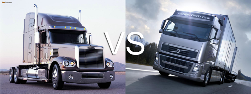 Camiones americanos vs. camiones europeos